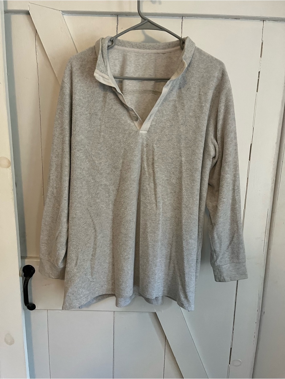 Soft gray fleece